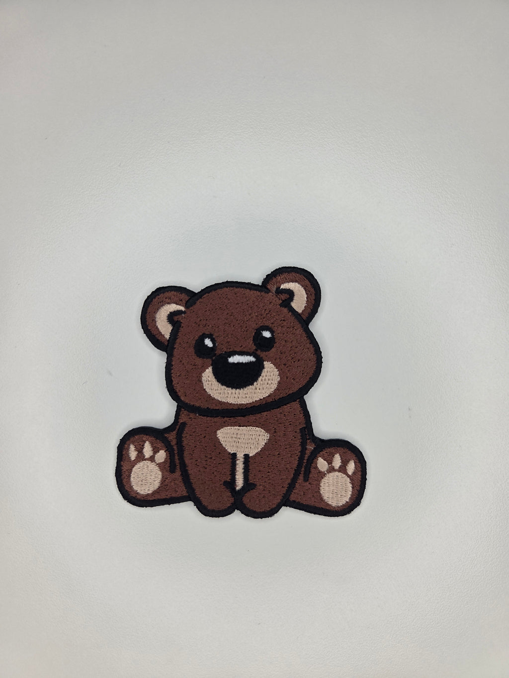 Brown Teddy Bear Embroidered Patch