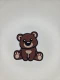 Brown Teddy Bear Embroidered Patch