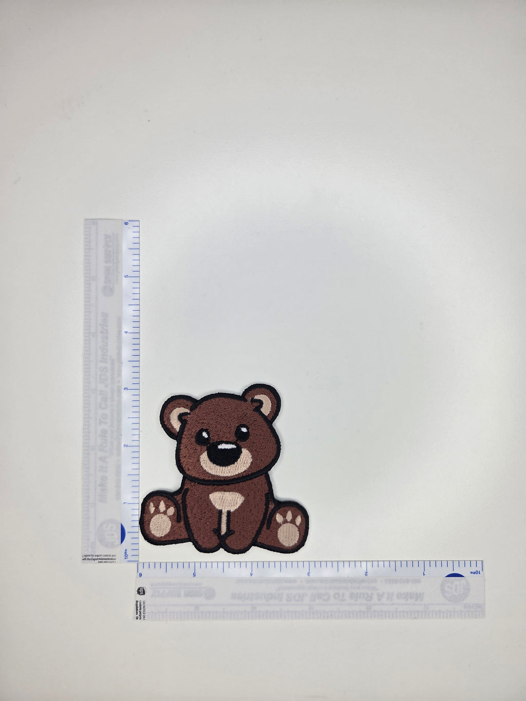 Brown Teddy Bear Embroidered Patch