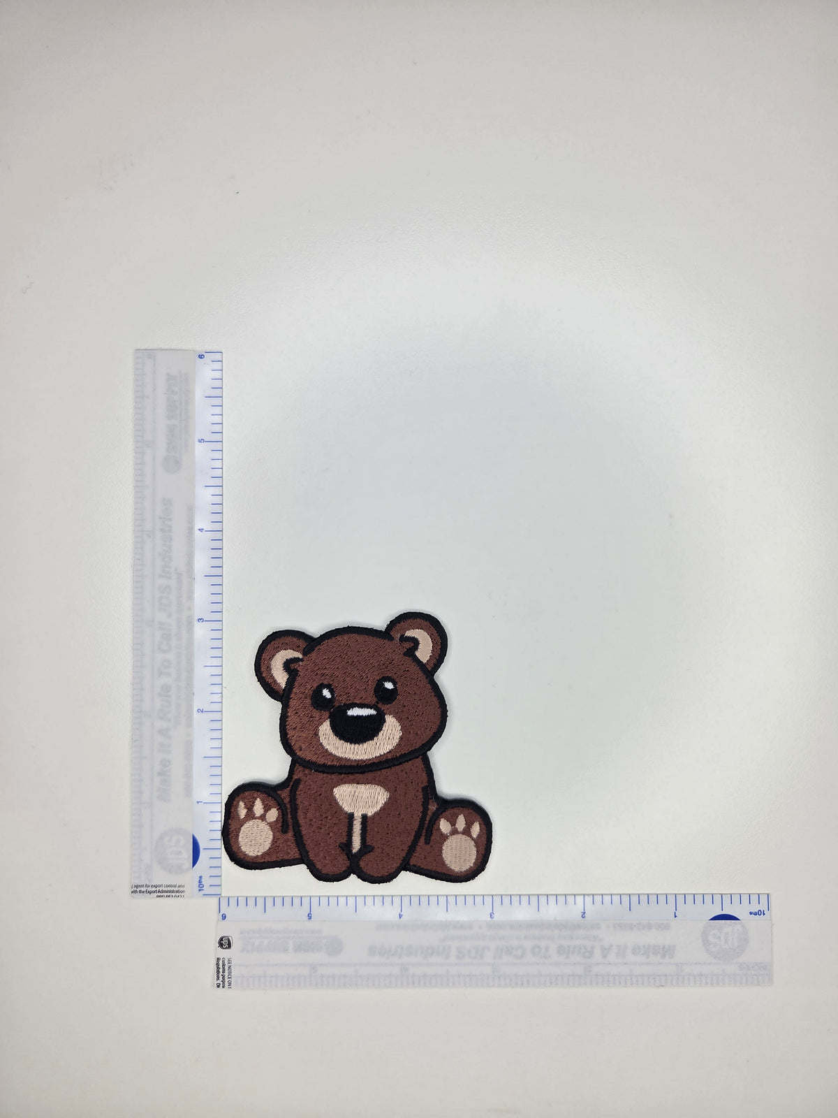 Brown Teddy Bear Embroidered Patch