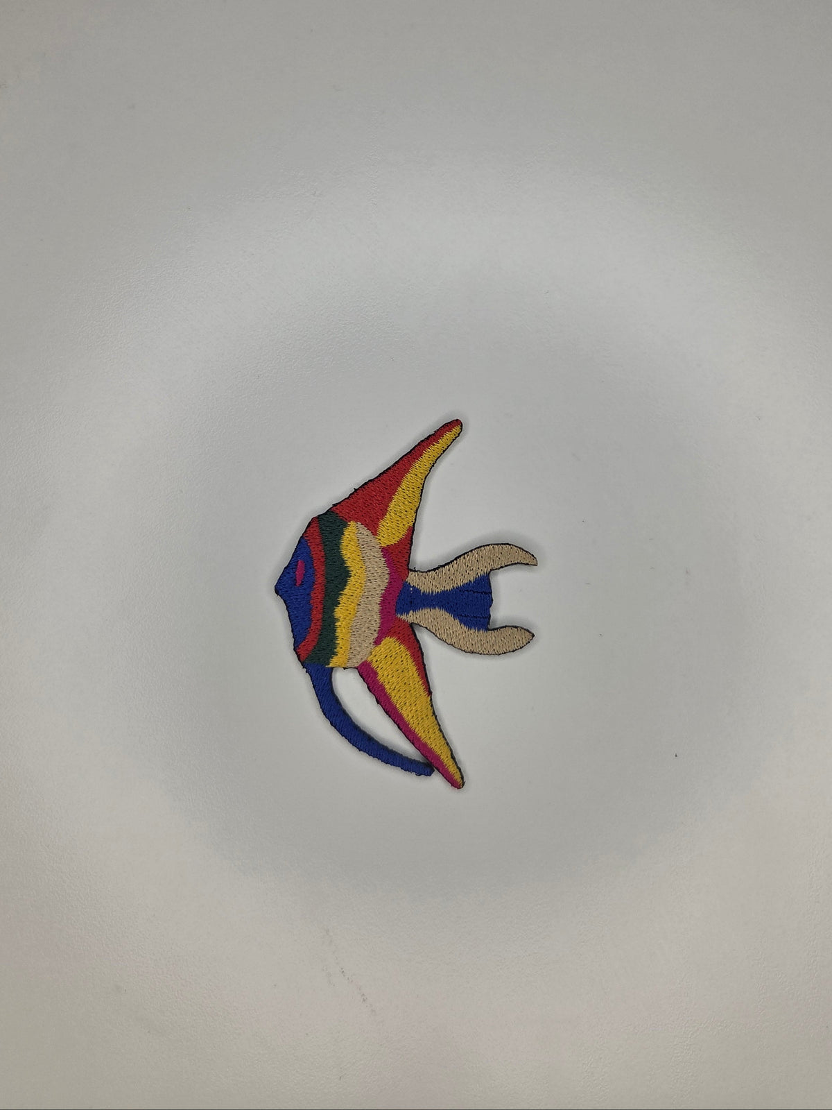 Colorful Angelfish Embroidered Patch