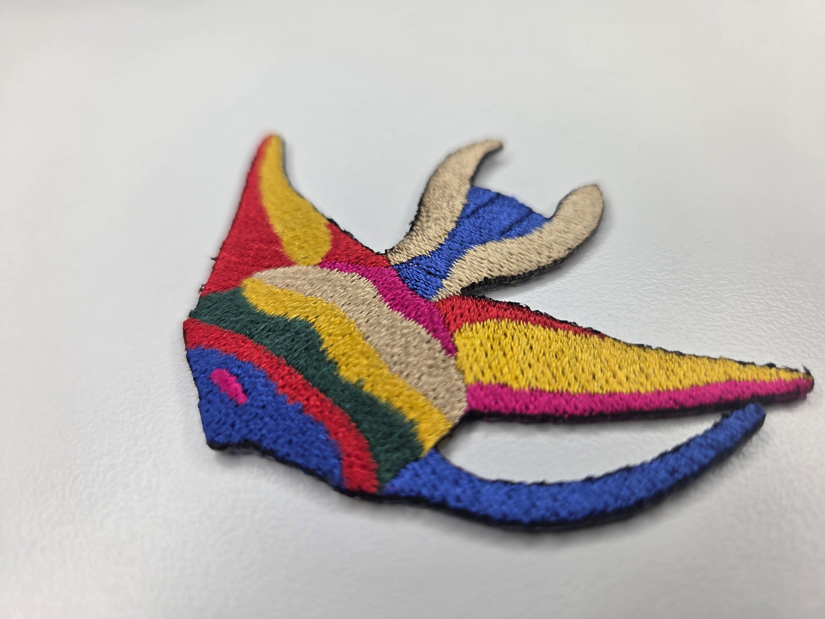 Colorful Angelfish Embroidered Patch