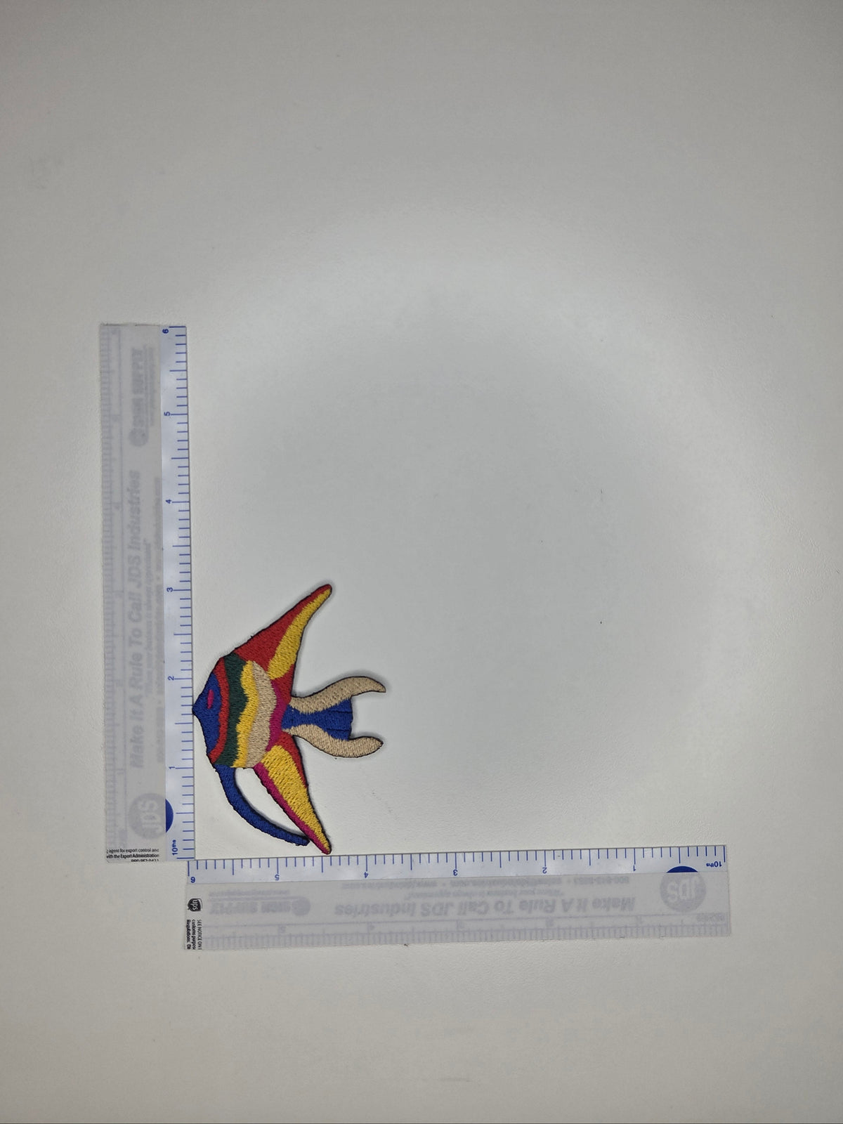 Colorful Angelfish Embroidered Patch