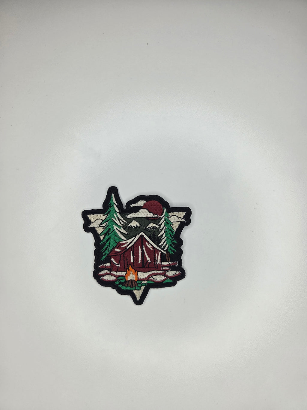 Camping Tent Scene Embroidered Patch