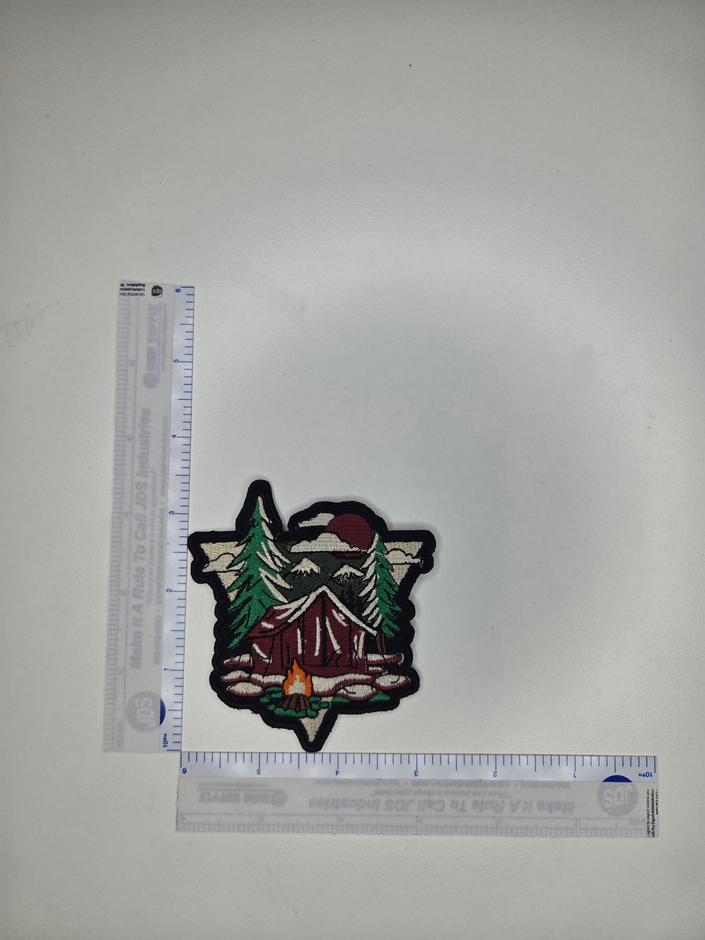 Camping Tent Scene Embroidered Patch