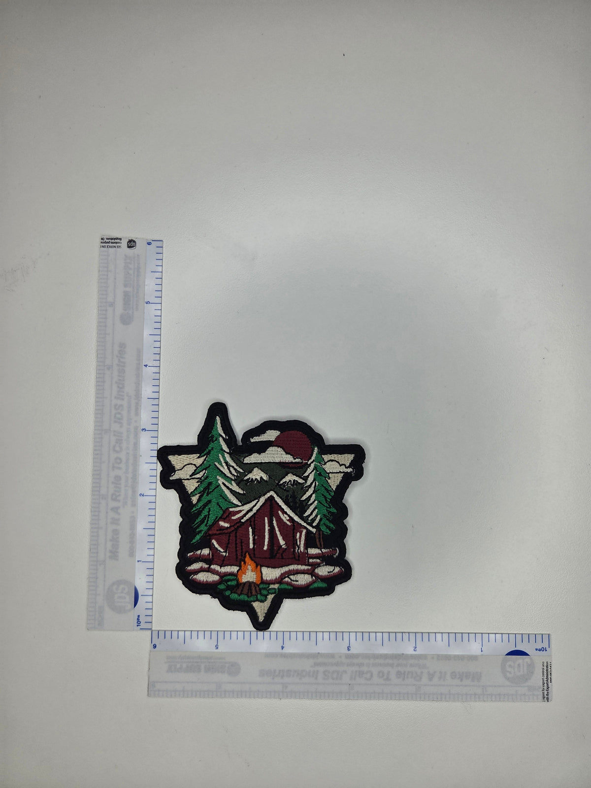 Camping Tent Scene Embroidered Patch