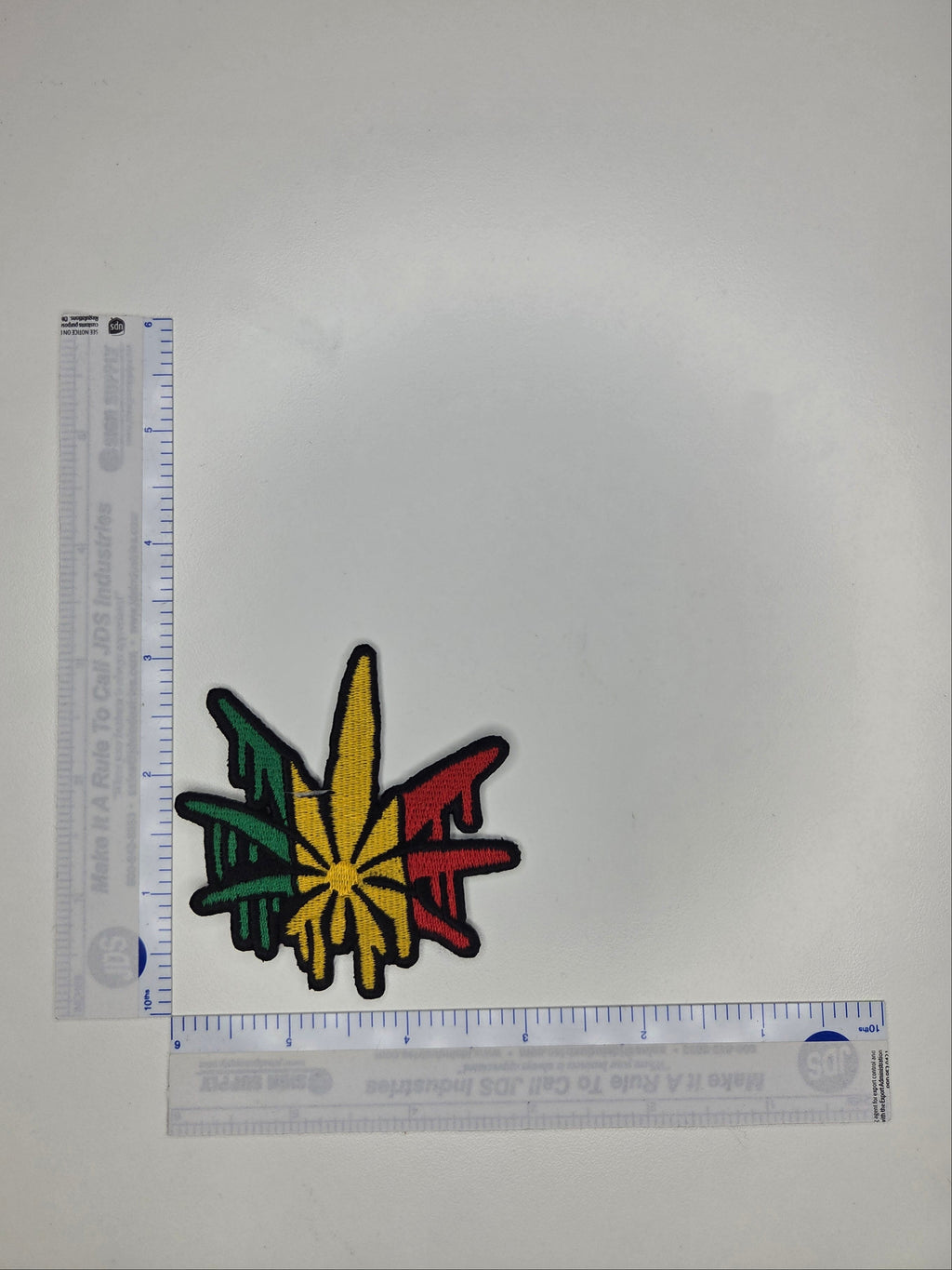 Rasta Cannabis Leaf Embroidered Patch