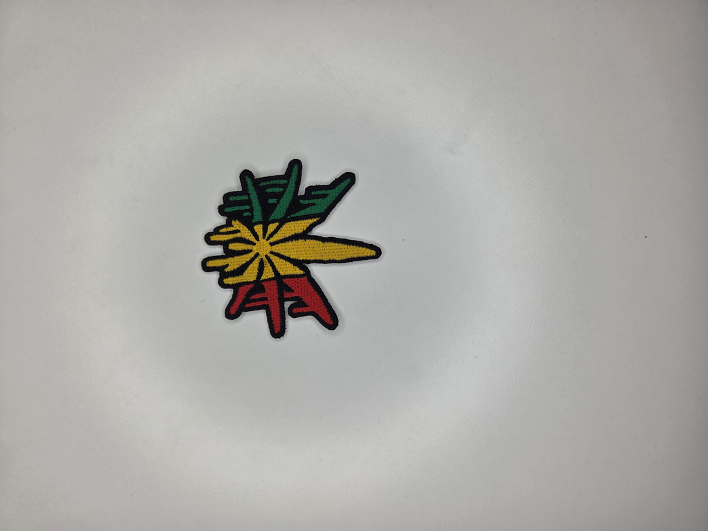 Rasta Cannabis Leaf Embroidered Patch