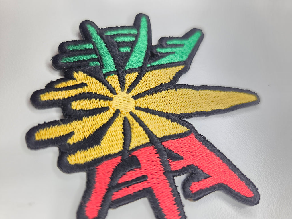 Rasta Cannabis Leaf Embroidered Patch