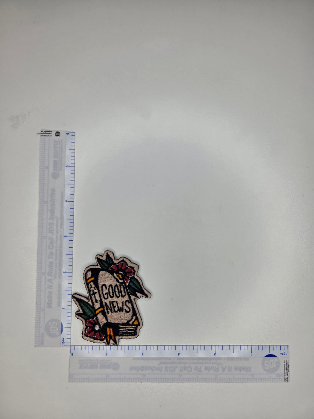 Good News Scroll Embroidered Patch