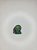 Angry Frog with Knife Embroidered Patch