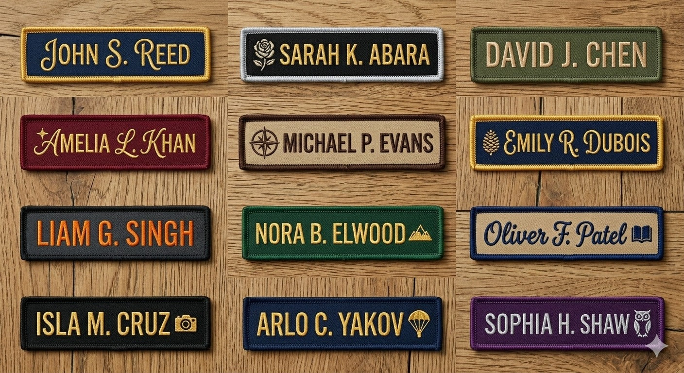 Custom Embroidered Name Patches