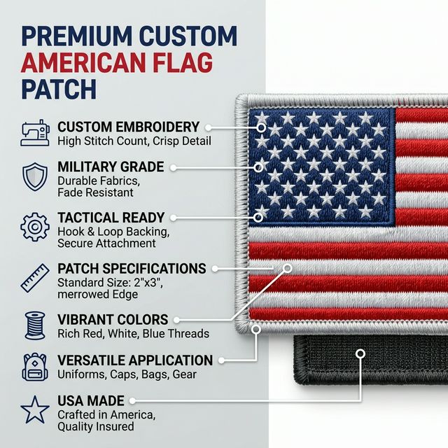 Custom American Flag Patches