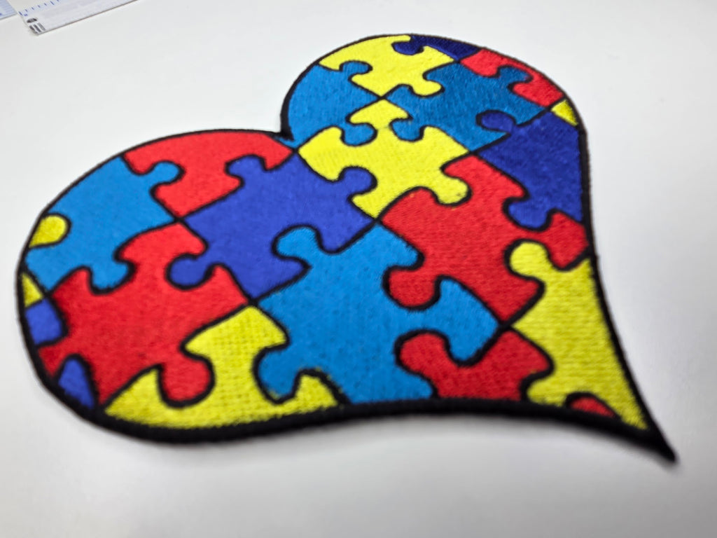 Autism Awareness Puzzle Heart Patch