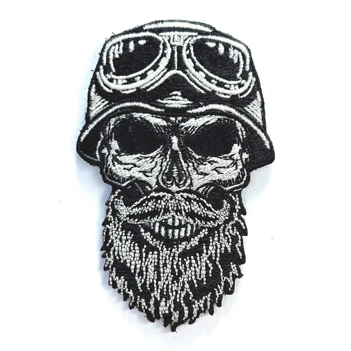 Biker Skull Embroidered Patch