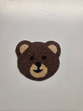 Brown Bear Face Chenille Patch