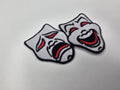 Comedy and Tragedy Masks Embroidered Patch