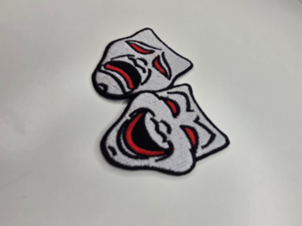Comedy and Tragedy Masks Embroidered Patch