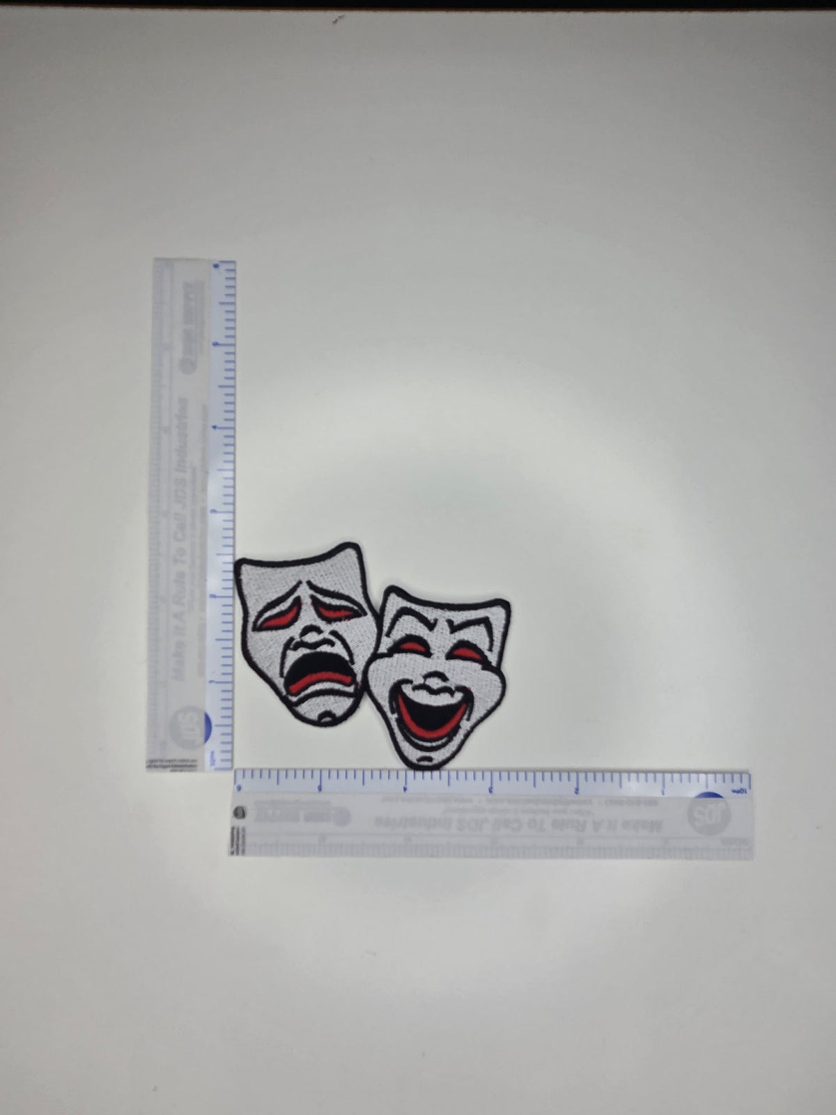 Comedy and Tragedy Masks Embroidered Patch
