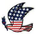 American Flag Dove Embroidered Patch