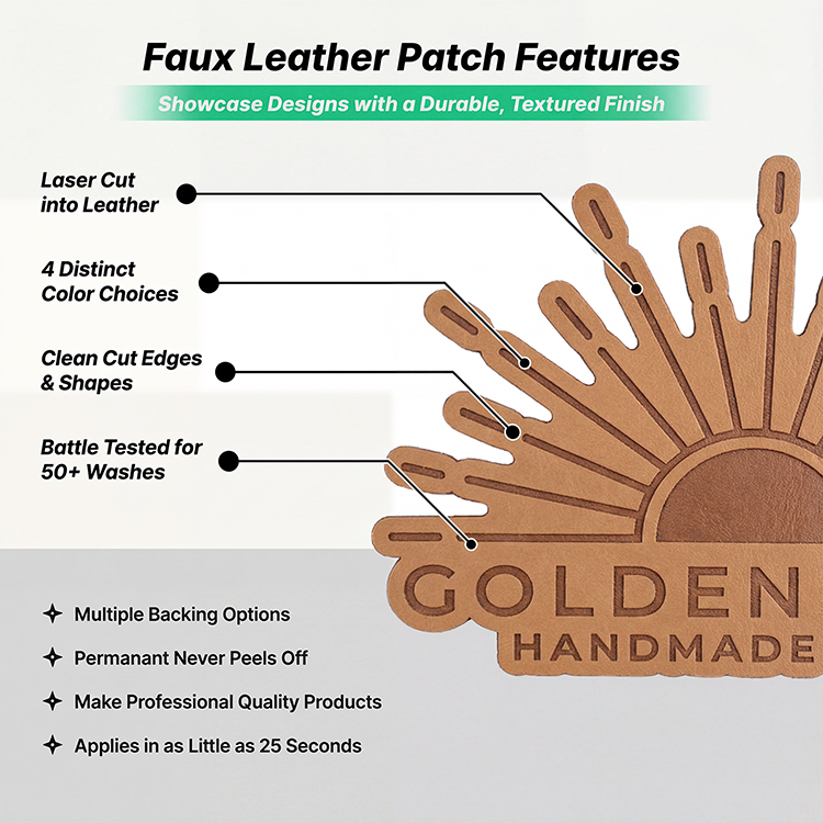 Faux Leather Patches