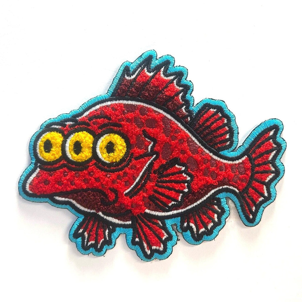 Three-Eyed Fish Chenille Patch