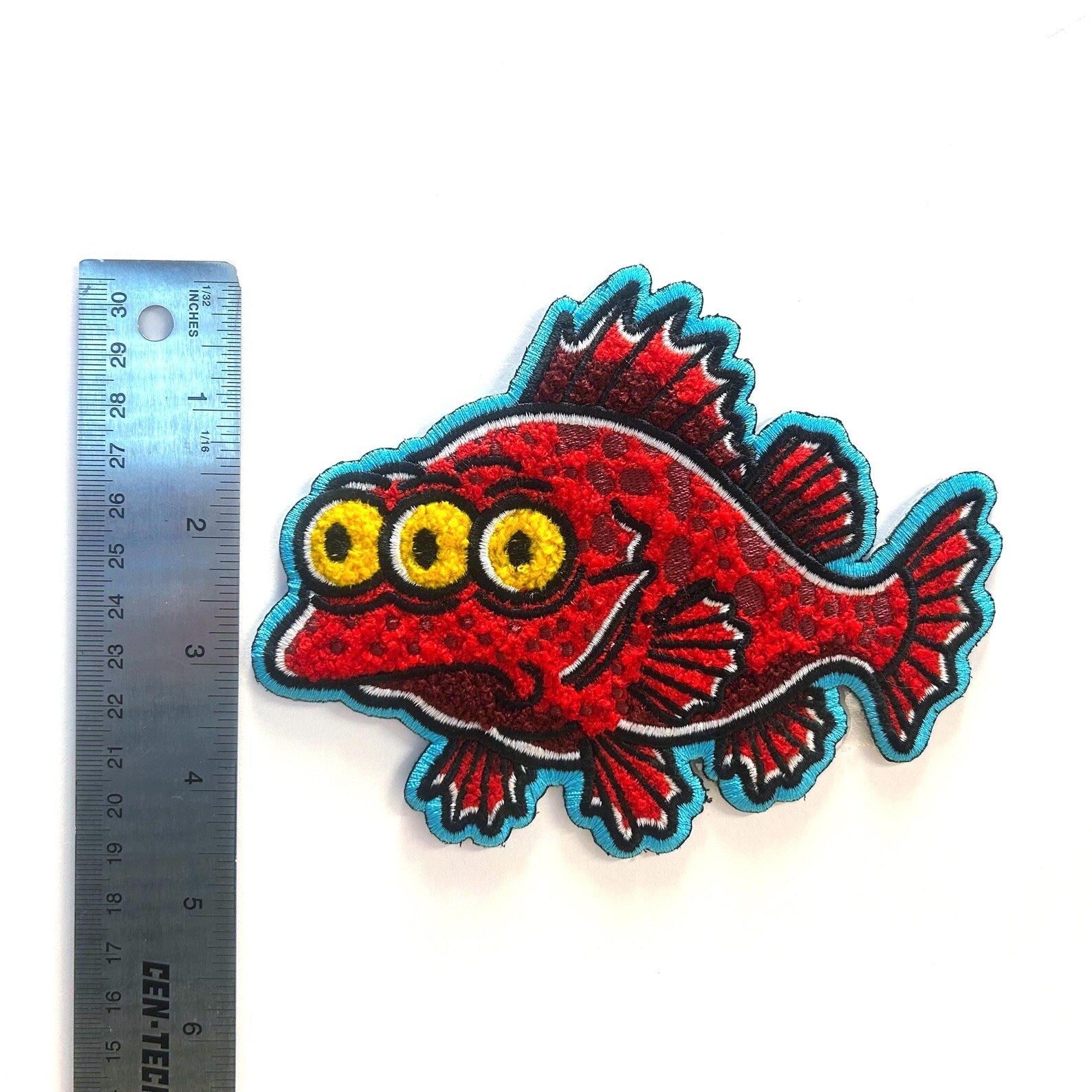 Three-Eyed Fish Chenille Patch