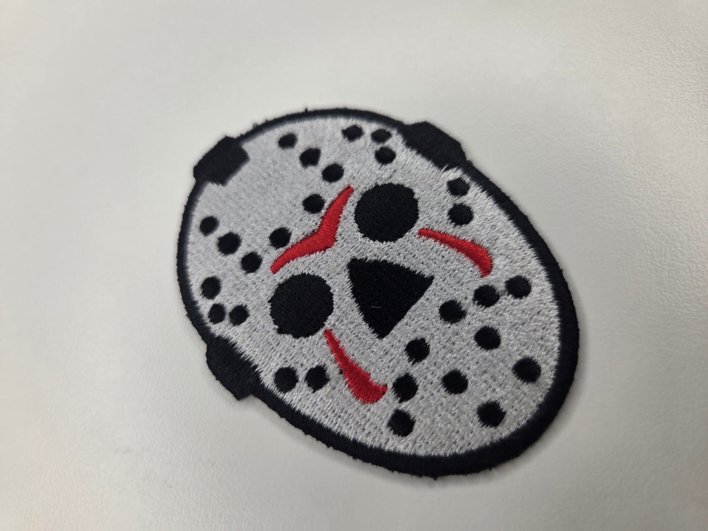 Hockey Mask Embroidered Patch