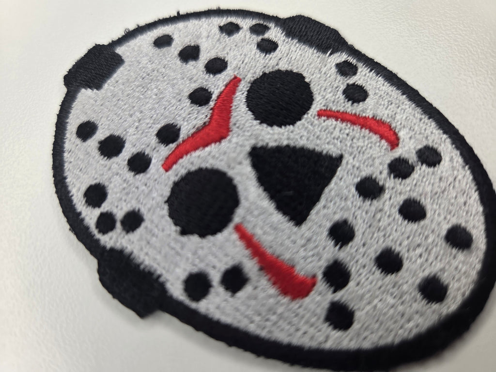 Hockey Mask Embroidered Patch