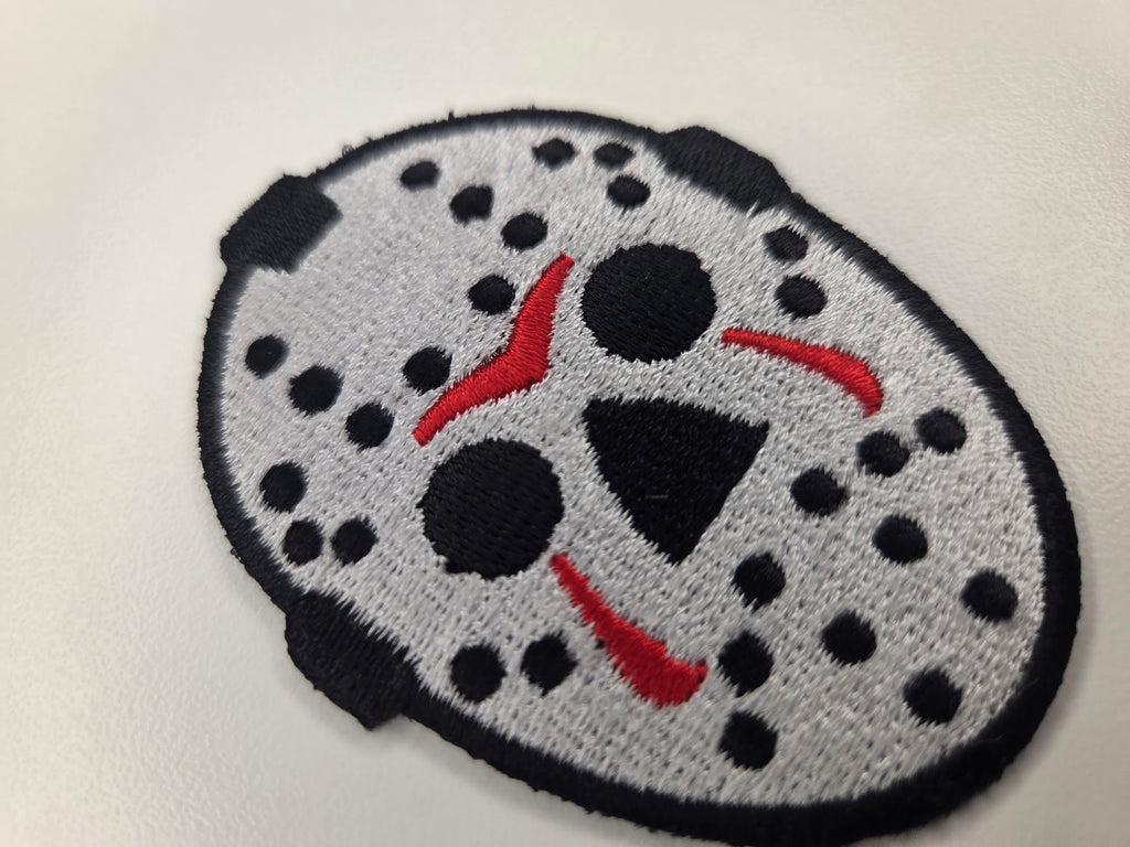 Hockey Mask Embroidered Patch