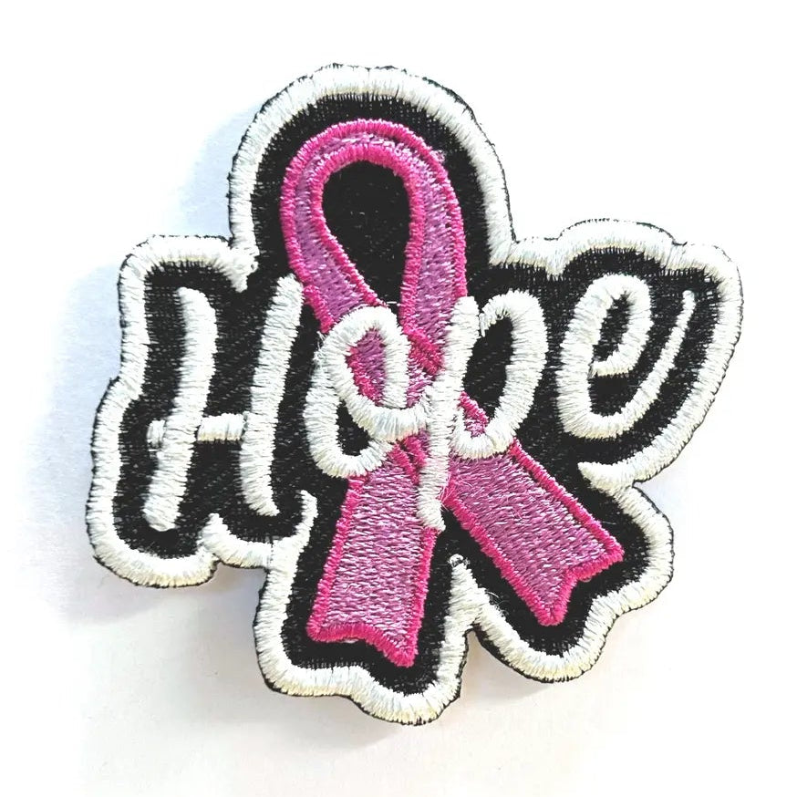 Hope Ribbon Embroidered Patch
