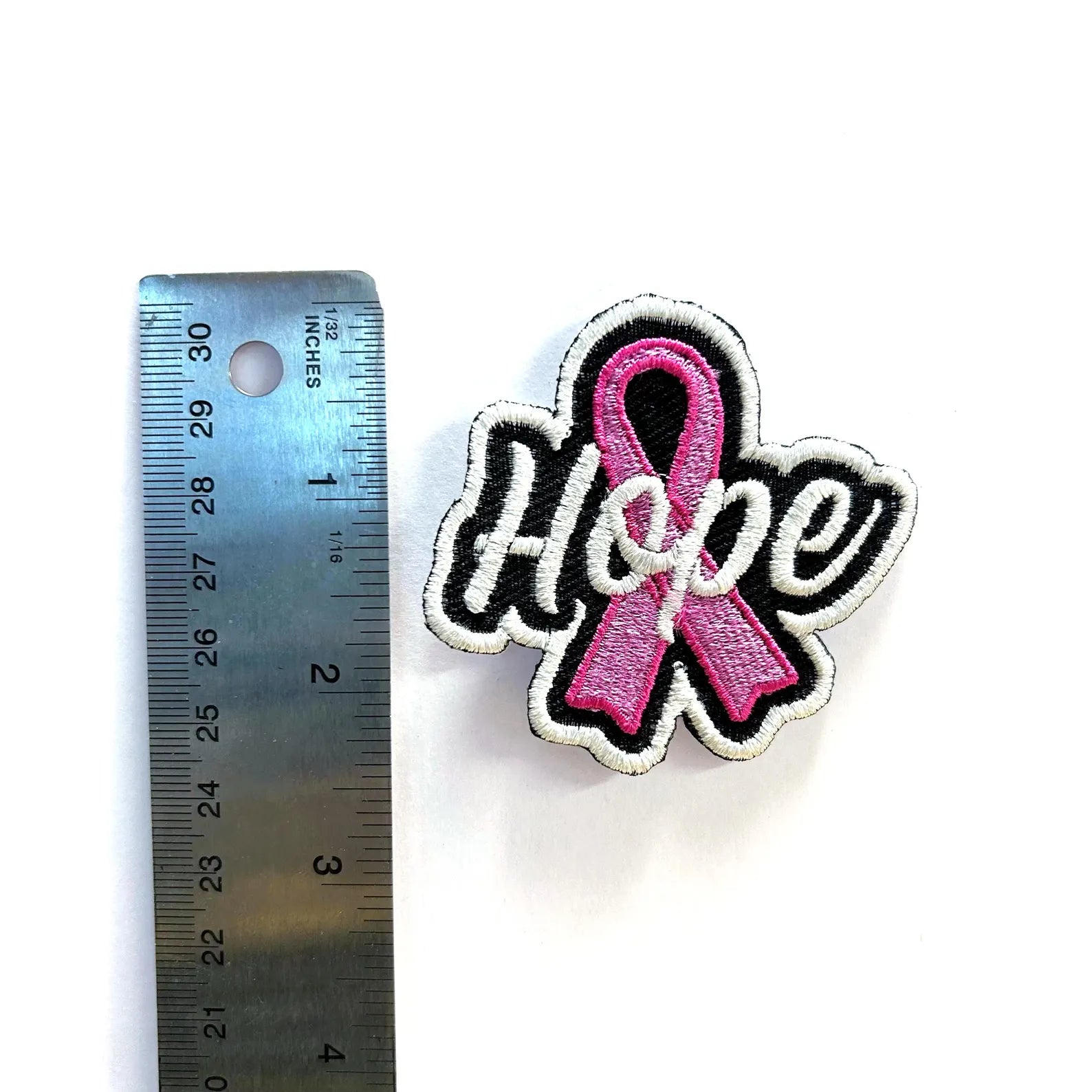 Hope Ribbon Embroidered Patch