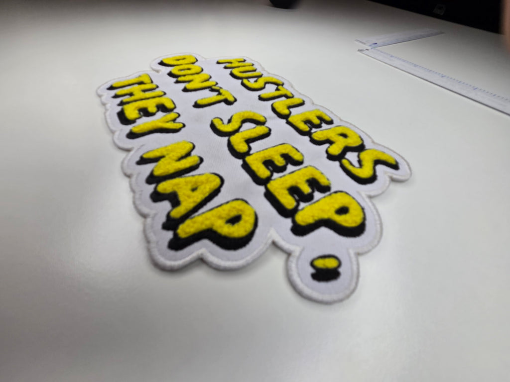 Hustlers Don't Sleep They Nap Chenille Patch