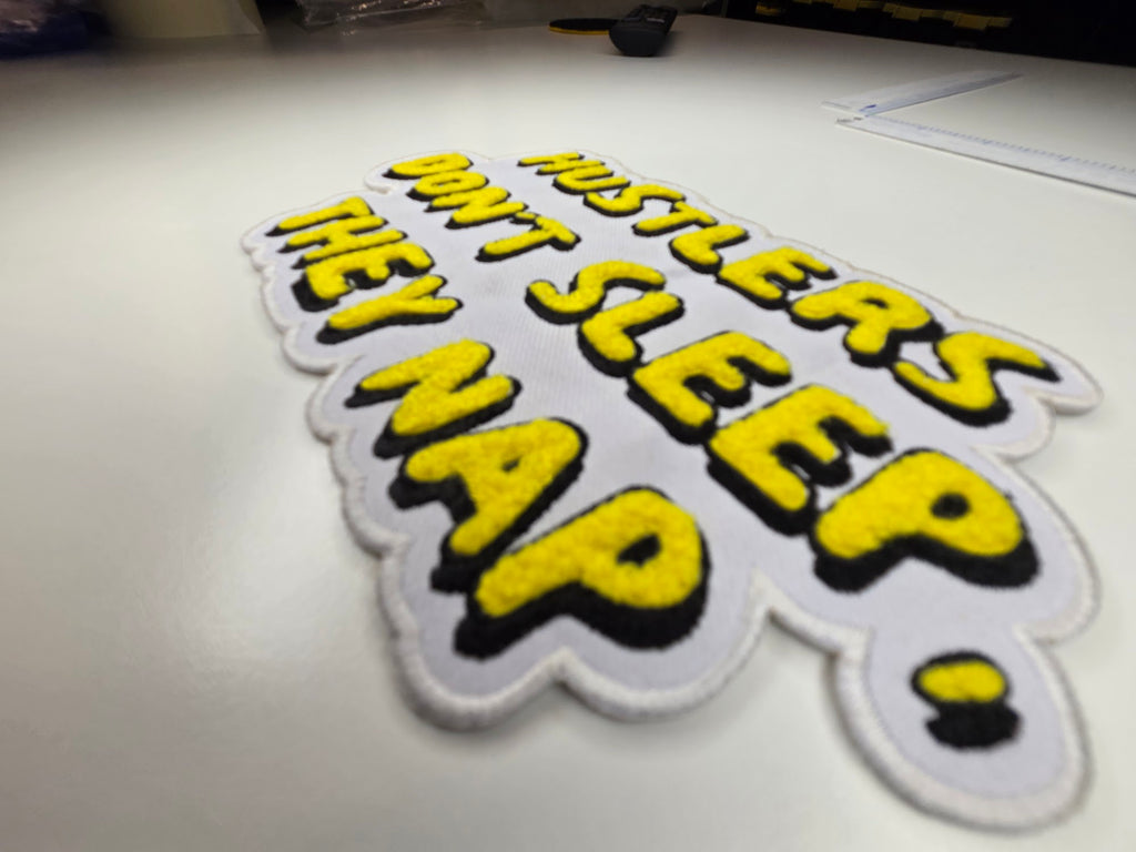 Hustlers Don't Sleep They Nap Chenille Patch