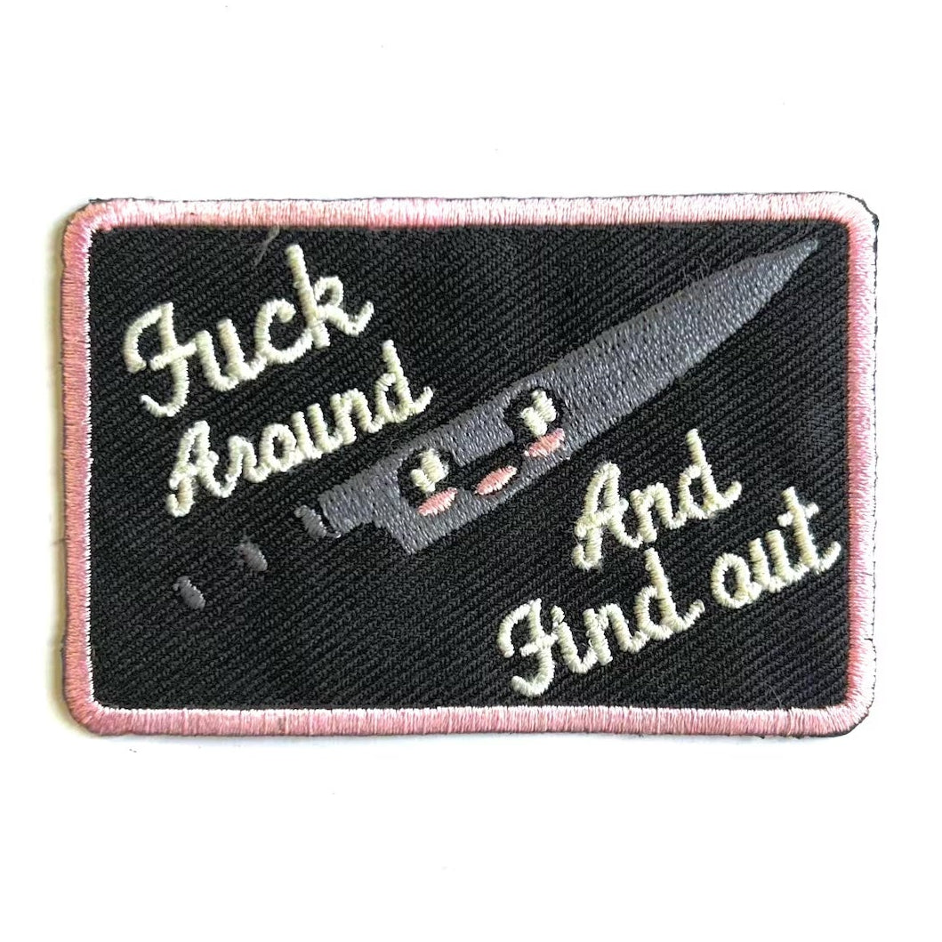 Find Out Knife Embroidered Patch