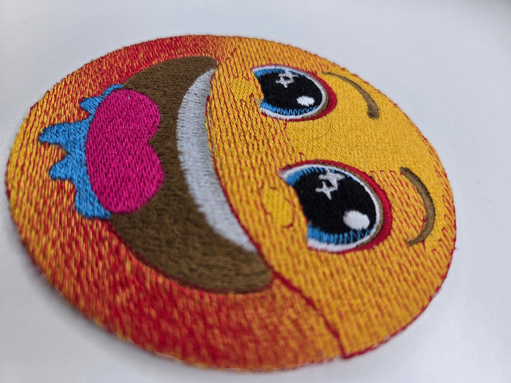 Laughing Emoji Embroidered Patch
