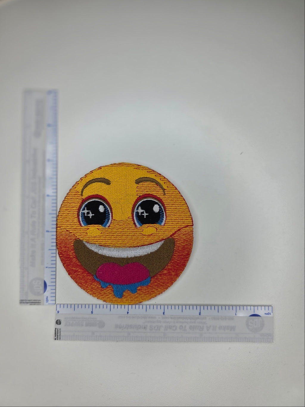 Laughing Emoji Embroidered Patch