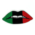 Striped Lips Embroidered Patch