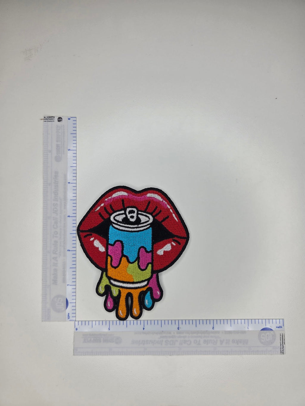 Melting Soda Lips Embroidered Patch