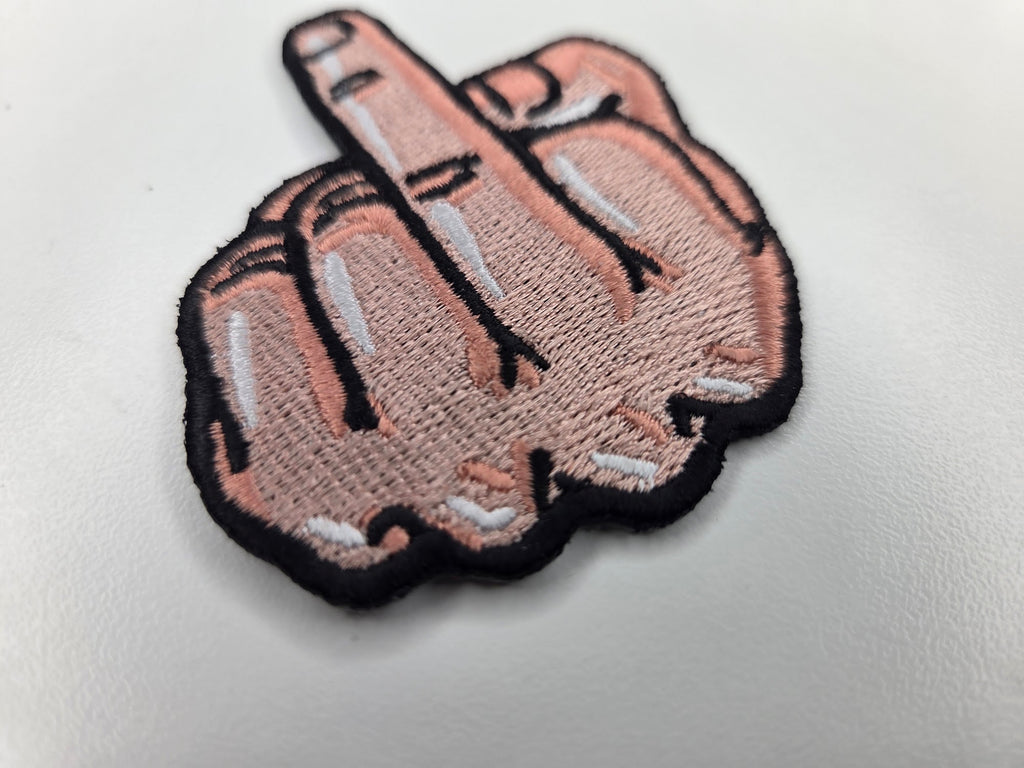Middle Finger Embroidered Patch