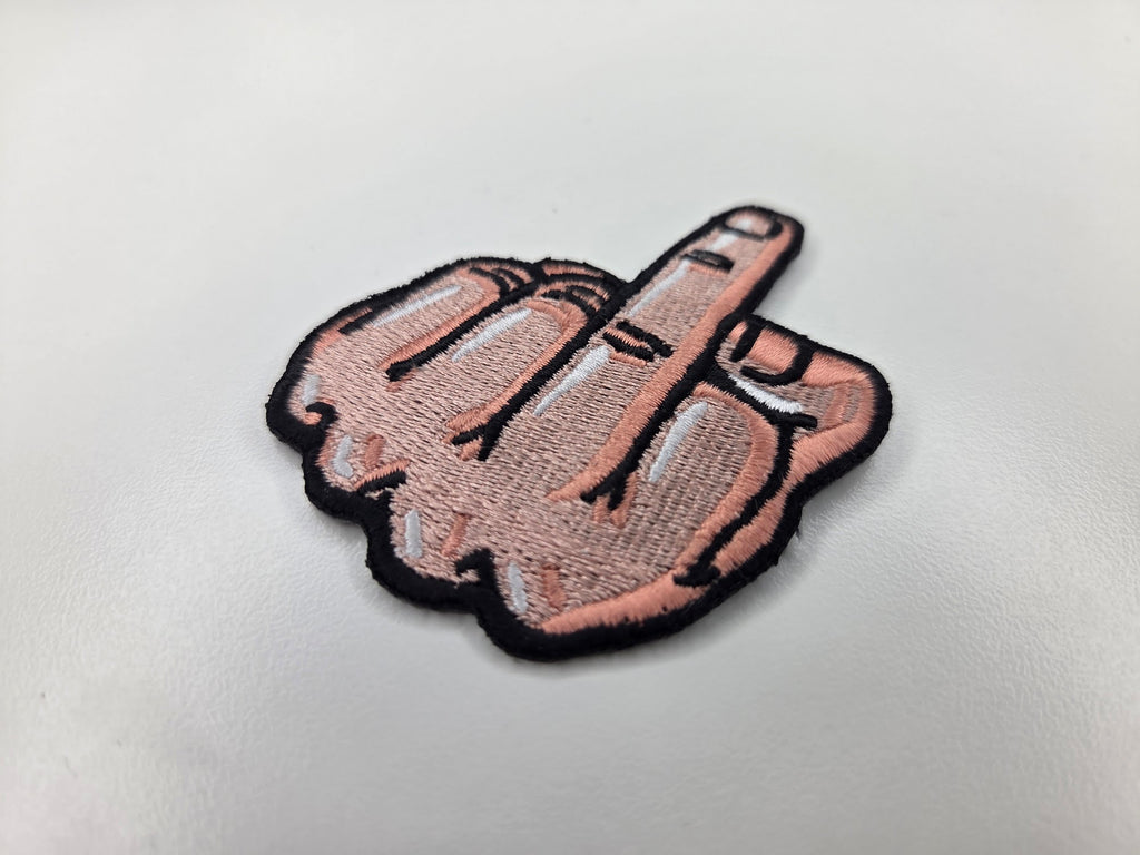 Middle Finger Embroidered Patch