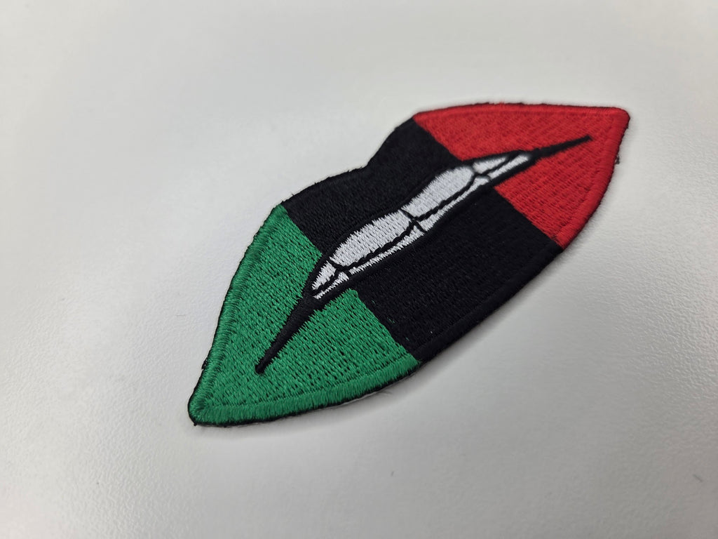 Pan-African Lips Embroidered Patch
