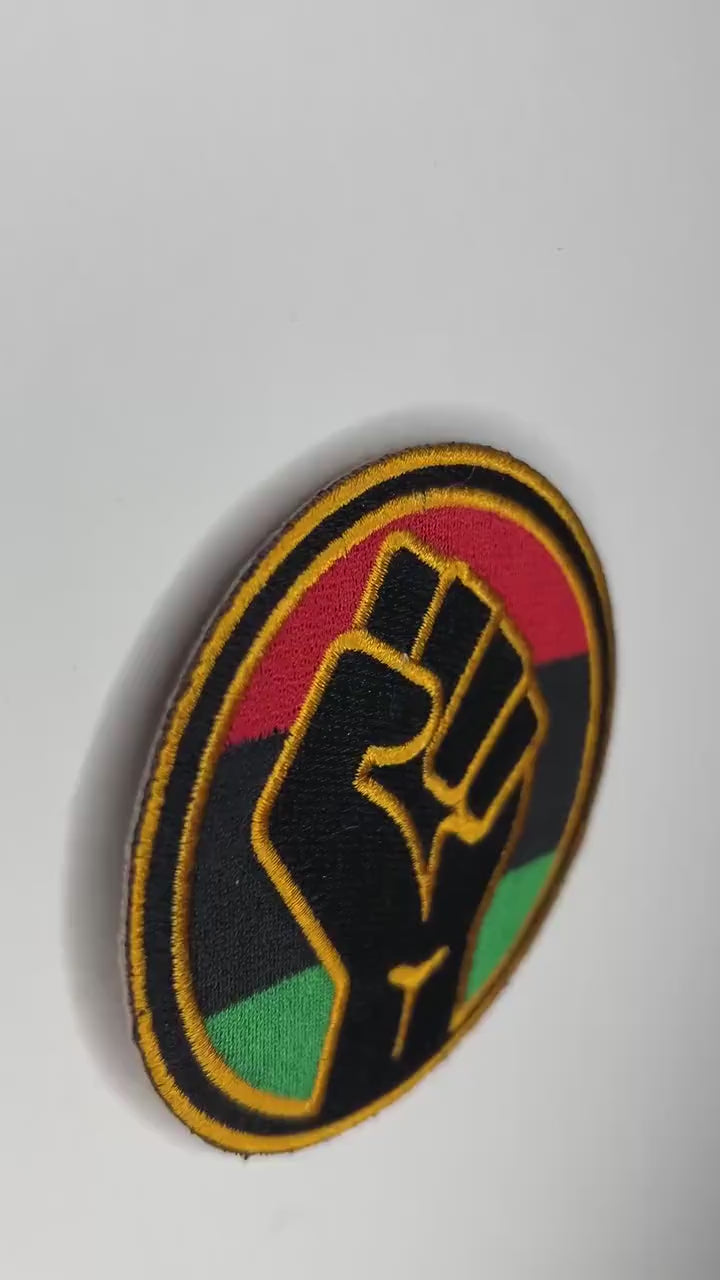 Raised Fist Embroidered Patch