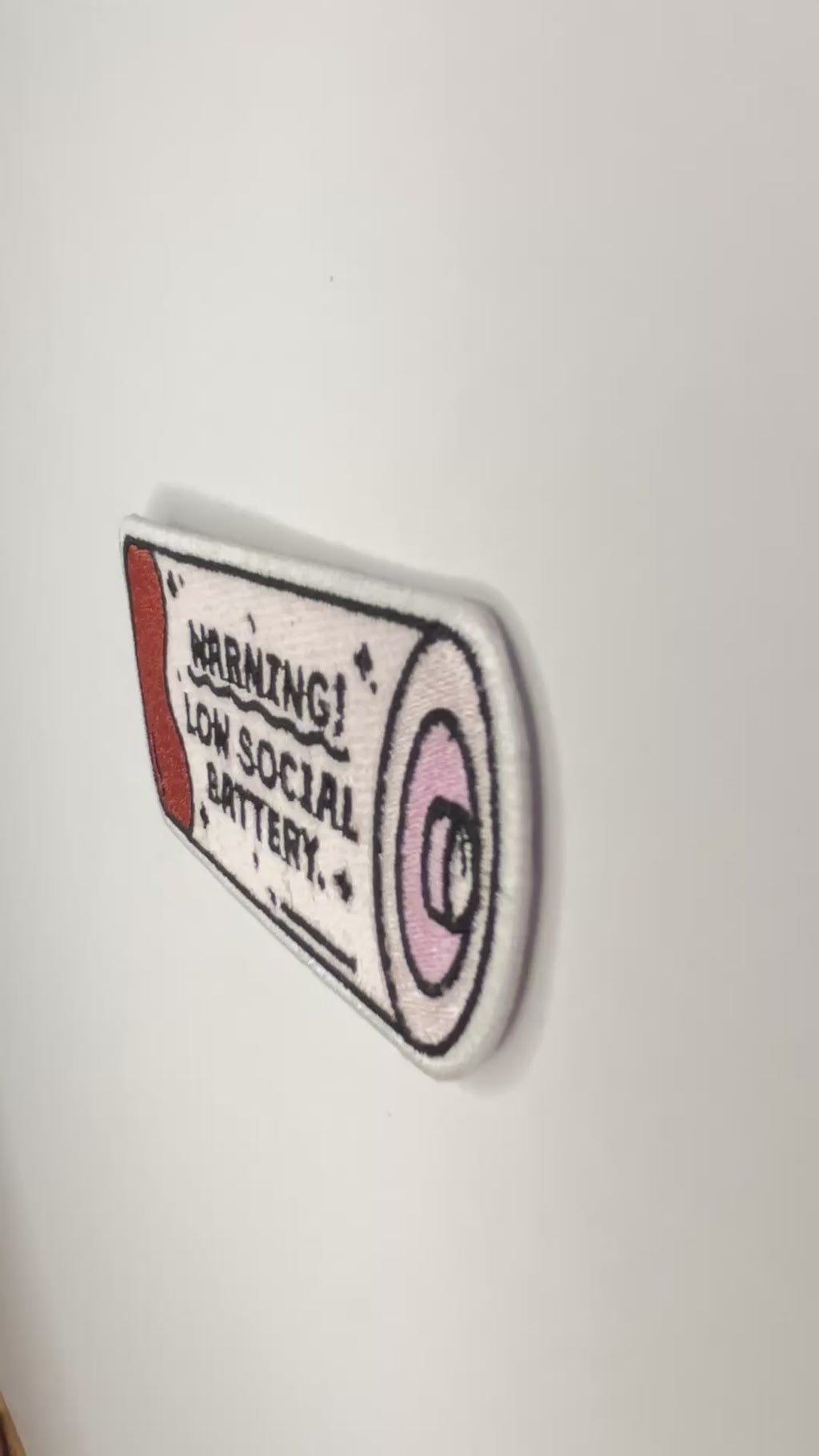 Low Social Battery Embroidered Patch