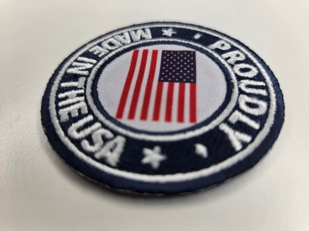 Proudly Made in the USA Embroidered Patch