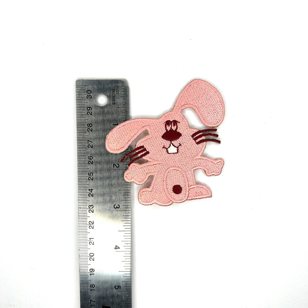 Pink Rabbit Embroidered Patch