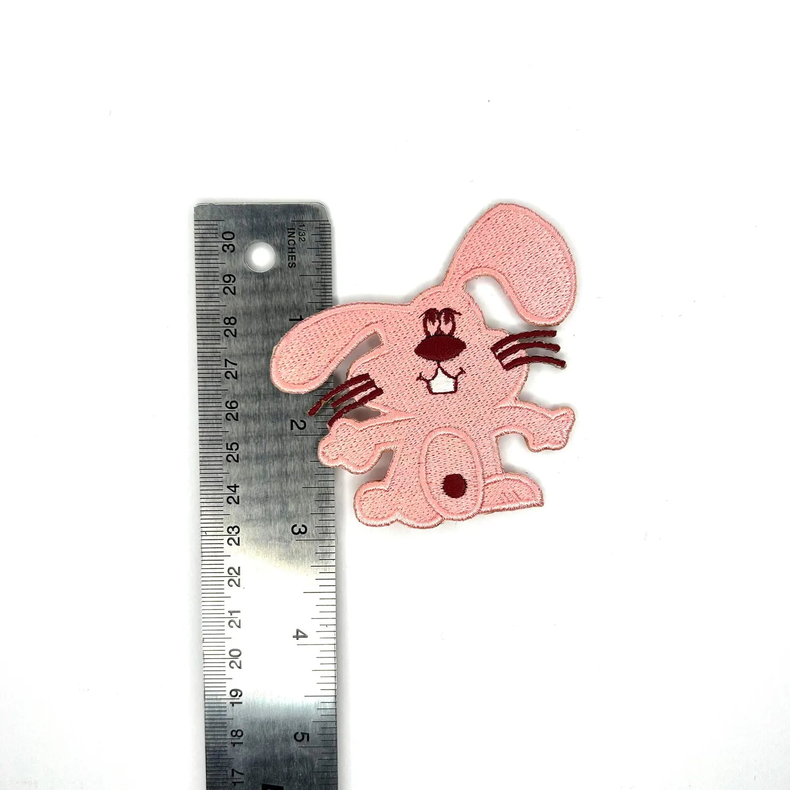 Pink Rabbit Embroidered Patch