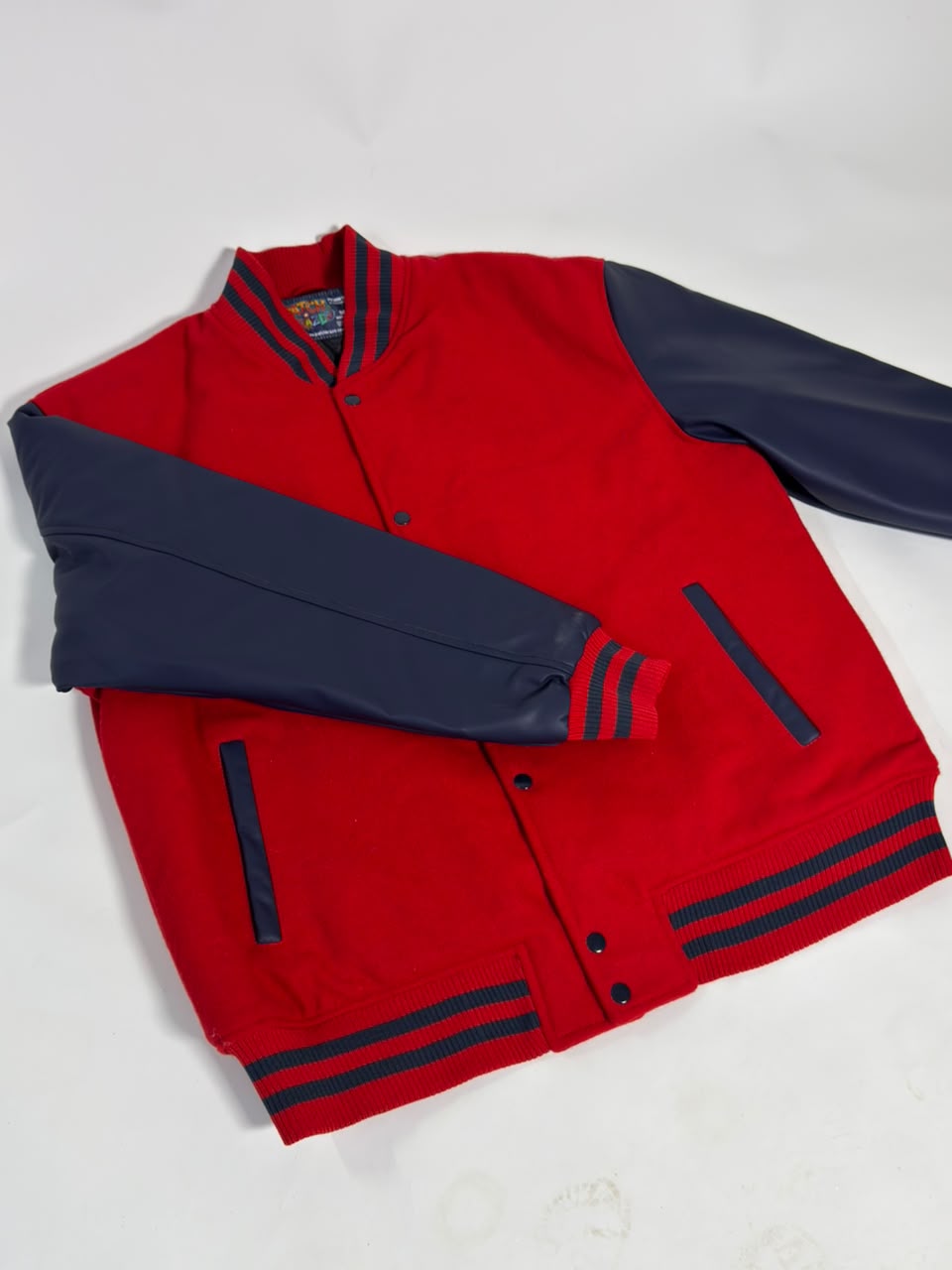 Letterman Jacket - Red / Blue Sleeves