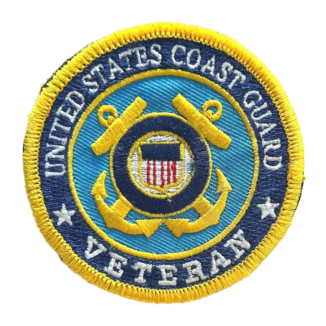 Coast Guard Vet Embroidered Patch