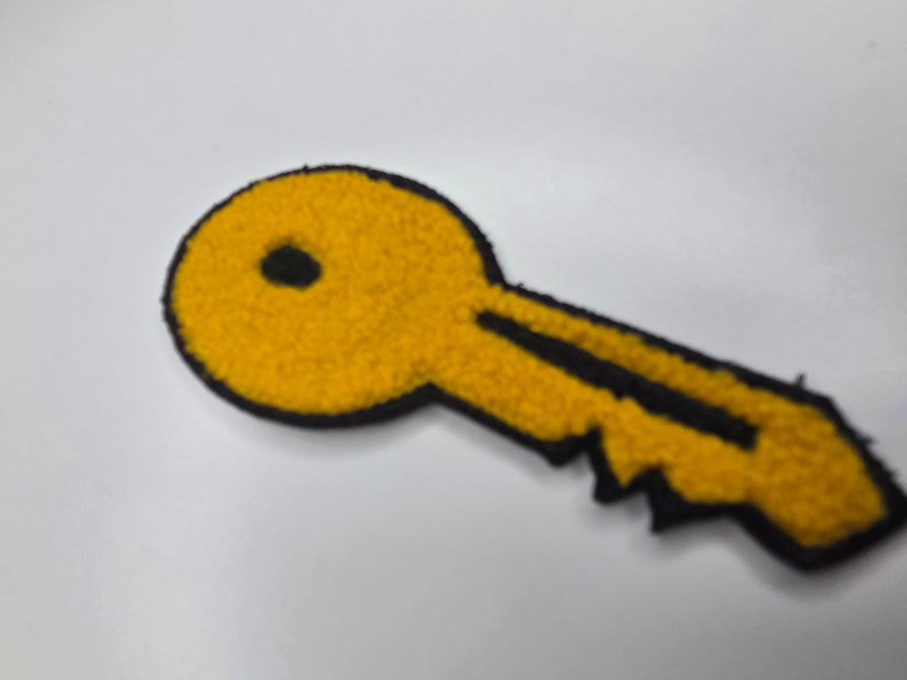 Yellow Key Chenille Patch